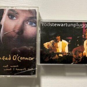 2 Vintage Cassettes - Sinead O'Connor & Rod Stewart